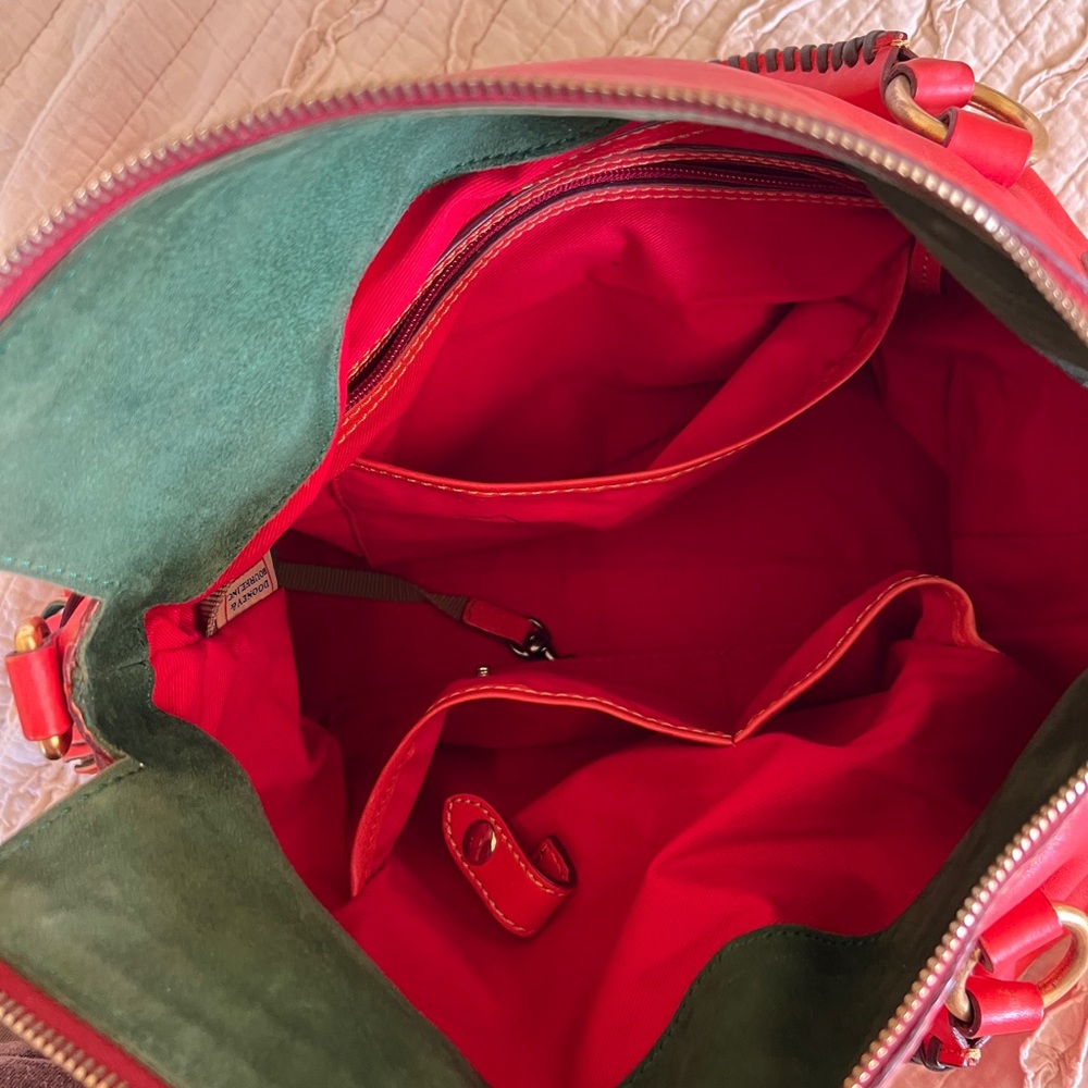 Dooney & Bourke Vibrant Red Florentine Leather Satchel - Picture 12 of 12